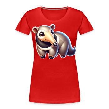 Fourmilier - T-shirt bio Premium Femme - rouge - Devant - Mia (176cm)