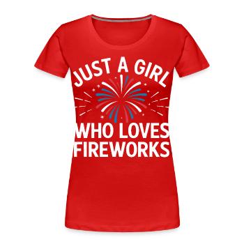 Pyrotechniker Feuerwerk Pyrotechnik - Frauen Premium Bio T-Shirt - Rot - Vorne - Mia (176cm)