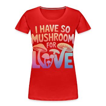 Champignons Champignons Champignon Champignon - T-shirt bio Premium Femme - rouge - Devant - Mia (176cm)