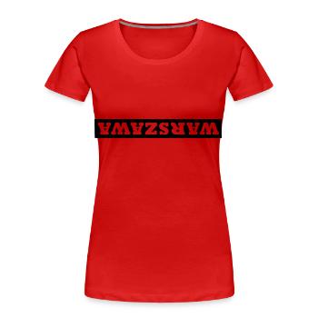 Warschau Fans - Frauen Premium Bio T-Shirt - Rot - Vorne - Mia (176cm)