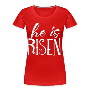 Psalm Geschenk Gott Bibel Jesus Evangelium Christ - Frauen Premium Bio T-Shirt - Rot - Vorne - Mia (176cm)