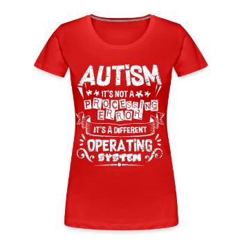 Autism - Women's Premium Organic T-Shirt - red - Front - Mia (176cm)
