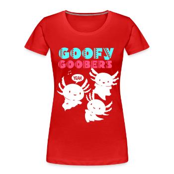 Axolotl Reptile Salamander Aquarium Kawaii Lurch - Frauen Premium Bio T-Shirt - Rot - Vorne - Mia (176cm)
