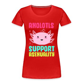 Axolotl Reptile Salamander Aquarium Kawaii Lurch - Frauen Premium Bio T-Shirt - Rot - Vorne - Mia (176cm)