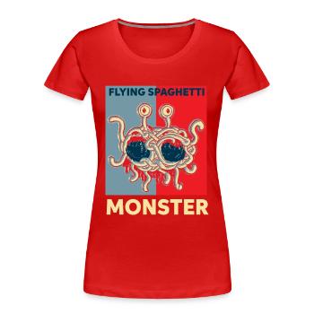 Pasta Spaghetti FSM Italy Pasta Pesto Cook - Women's Premium Organic T-Shirt - red - Front - Mia (176cm)