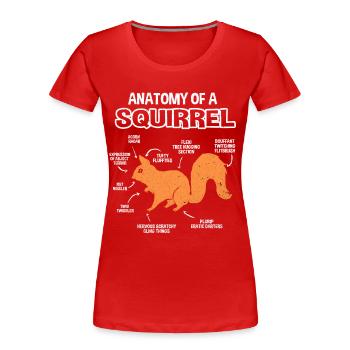 Eichhörnchen - Frauen Premium Bio T-Shirt - Rot - Vorne - Mia (176cm)