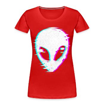 Aliens - Women's Premium Organic T-Shirt - red - Front - Mia (176cm)