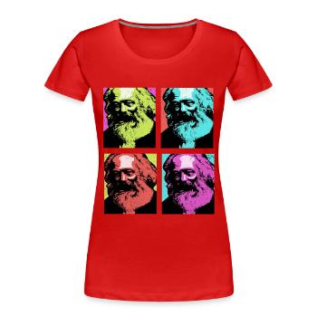 Communisme - T-shirt bio Premium Femme - rouge - Devant - Mia (176cm)