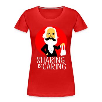 Communism Lenin Marx Class Struggle Social - Women's Premium Organic T-Shirt - red - Front - Mia (176cm)