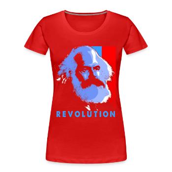 Kommunismus Lenin Marx Klassenkampf Sozial - Frauen Premium Bio T-Shirt - Rot - Vorne - Mia (176cm)