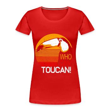 Tukan - T-shirt bio Premium Femme - rouge - Devant - Mia (176cm)