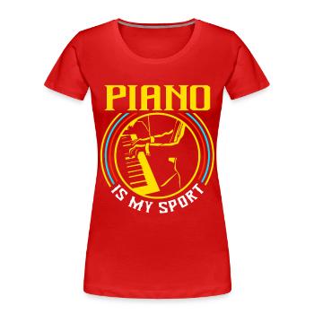 Pianist Piano Klavier Klassische Musik Instrument - Frauen Premium Bio T-Shirt - Rot - Vorne - Mia (176cm)