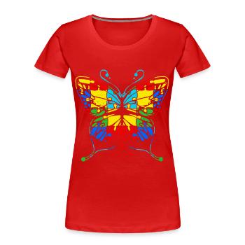 Autismus - Frauen Premium Bio T-Shirt - Rot - Vorne - Mia (176cm)