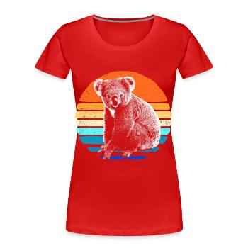 Koala - T-shirt bio Premium Femme - rouge - Devant - Mia (176cm)