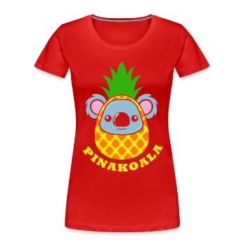 Koalabär Australien Backpacker Koala Tierschutz - Frauen Premium Bio T-Shirt - Rot - Vorne - Mia (176cm)