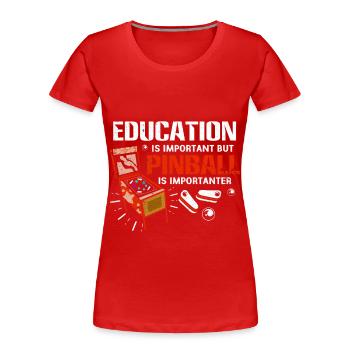Flipper - Frauen Premium Bio T-Shirt - Rot - Vorne - Mia (176cm)
