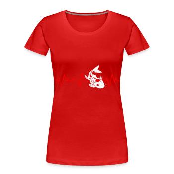 Koi - Frauen Premium Bio T-Shirt - Rot - Vorne - Mia (176cm)