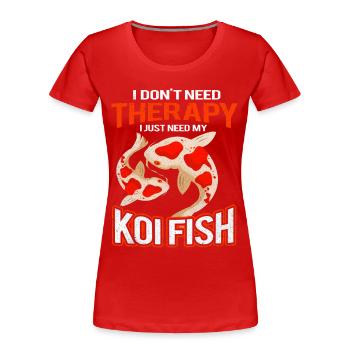 Koi - Frauen Premium Bio T-Shirt - Rot - Vorne - Mia (176cm)