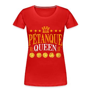 Pétanque - T-shirt bio Premium Femme - rouge - Devant - Mia (176cm)