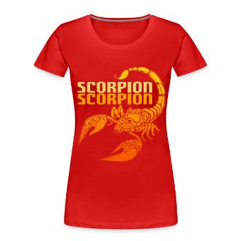 Scorpion - T-shirt bio Premium Femme - rouge - Devant - Mia (176cm)