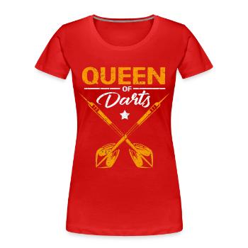 Dart - Frauen Premium Bio T-Shirt - Rot - Vorne - Mia (176cm)