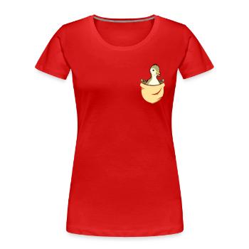 Little Duck Duck Cute Baby Duck Duck - Women's Premium Organic T-Shirt - red - Front - Mia (176cm)
