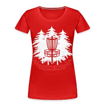 frisbee - T-shirt bio Premium Femme - rouge - Devant - Mia (176cm)