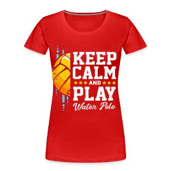 water polo - Women's Premium Organic T-Shirt - red - Front - Mia (176cm)