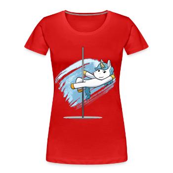 Unicorn pole dancing pole dancing dancer - Women's Premium Organic T-Shirt - red - Front - Mia (176cm)