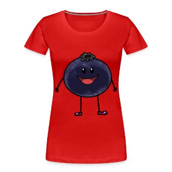 Früchte Obst Blaubeere Fantasy Ernährung - Frauen Premium Bio T-Shirt - Rot - Vorne - Mia (176cm)