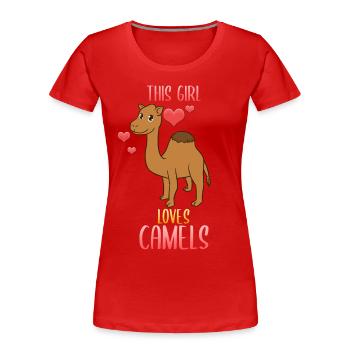 Camel lovers camel - Women's Premium Organic T-Shirt - red - Front - Mia (176cm)
