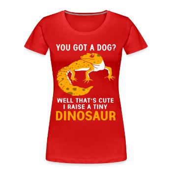 Gecko Lizard Geckos Reptile Reptiles - Women's Premium Organic T-Shirt - red - Front - Mia (176cm)