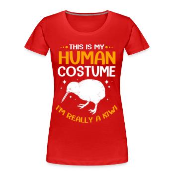 kiwi-oiseau kiwi - T-shirt bio Premium Femme - rouge - Devant - Mia (176cm)
