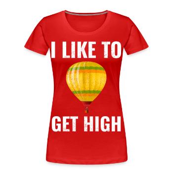 Montgolfière Montgolfière Montgolfière - T-shirt bio Premium Femme - rouge - Devant - Mia (176cm)