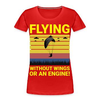 Pilote de parapente Aventures en parapente Vol - T-shirt bio Premium Femme - rouge - Devant - Mia (176cm)