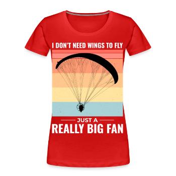 Motorschirmpilot Motorschirm Motorschirm - Frauen Premium Bio T-Shirt - Rot - Vorne - Mia (176cm)