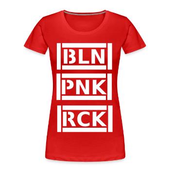 Punkrock Berlin - Frauen Premium Bio T-Shirt - Rot - Vorne - Mia (176cm)