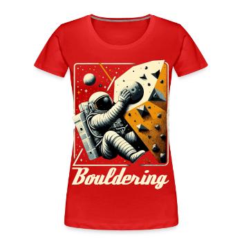 Astronaute de bloc Astronaute Astronaute Cadeau - T-shirt bio Premium Femme - rouge - Devant - Mia (176cm)