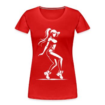 Danseuse de danse de rue – Design cool - T-shirt bio Premium Femme - rouge - Devant - Mia (176cm)