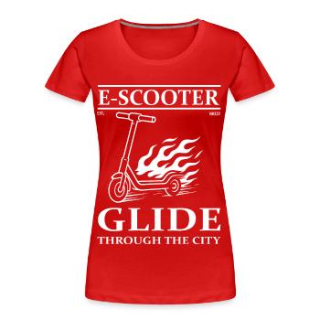 Conception de scooters électriques - Roulez dans le futur - T-shirt bio Premium Femme - rouge - Devant - Mia (176cm)
