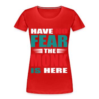 N’ayez crainte, le Mönch est là Tenue - T-shirt bio Premium Femme - rouge - Devant - Mia (176cm)