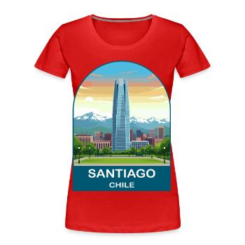 CTY02170 - Women's Premium Organic T-Shirt - red - Front - Mia (176cm)