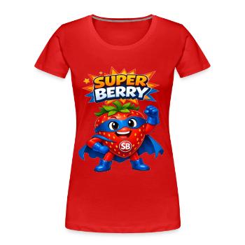 Baie du Super Héros Baie - T-shirt bio Premium Femme - rouge - Devant - Mia (176cm)