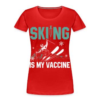 Après-Ski - Frauen Premium Bio T-Shirt - Rot - Vorne - Mia (176cm)