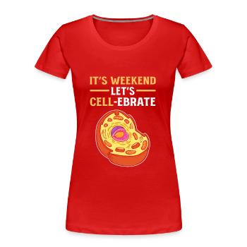 Biologe Biologie Chemie Zelle Biochemiker Physik M - Frauen Premium Bio T-Shirt - Rot - Vorne - Mia (176cm)
