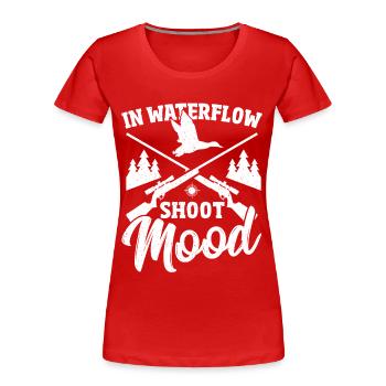 In Waterflow Shoot Mood Duck Hunting Bird Hunter - Frauen Premium Bio T-Shirt - Rot - Vorne - Mia (176cm)