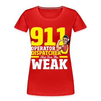 Notruf Disponent Notfall Ersthelfer Dispon - Frauen Premium Bio T-Shirt - Rot - Vorne - Mia (176cm)