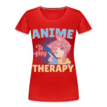Anime Manga Comic Art Kanji Kawaii Japanese Japan - Frauen Premium Bio T-Shirt - Rot - Vorne - Mia (176cm)