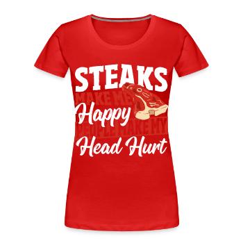 Grillen Grill BBQ Grillieren Grillsaison Barbecue - Frauen Premium Bio T-Shirt - Rot - Vorne - Mia (176cm)