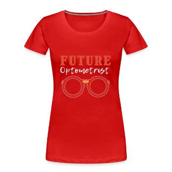 Future Optometrist Optometry Health Care - Frauen Premium Bio T-Shirt - Rot - Vorne - Mia (176cm)